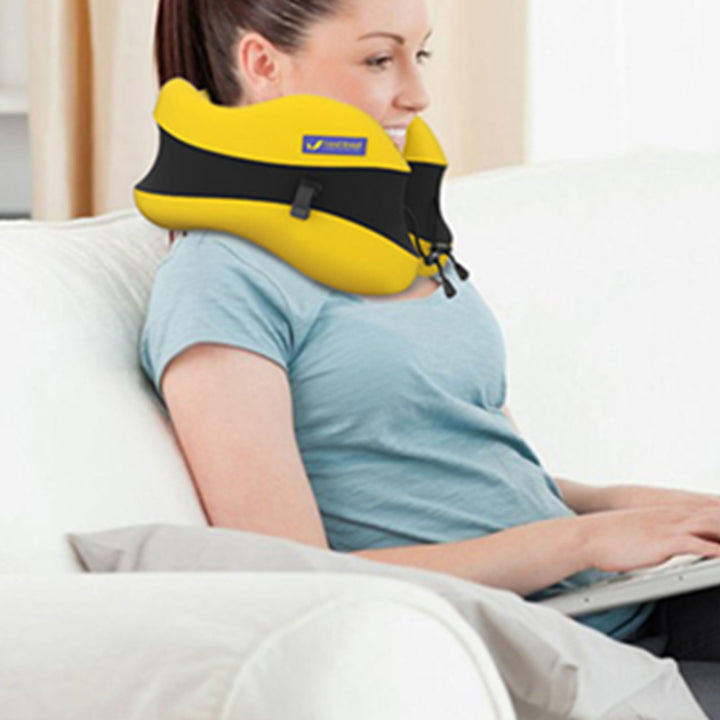 High-Quality U-Shape Memory Foam Travel Pillow with Adjustable Height, Comfortable Neck Support Pillow for Sleep, Ideal 