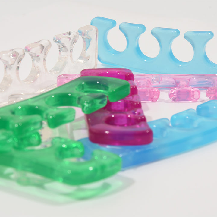 Premium Silikonzehenseparator (2 Stück) - Flexible Gelzehenabstandshalter für Nagellack & Pediküre - Weich, bequem und ideal für Hallux Valgus & Hammerzehen - 5 Farben verfügbar, Einheitsgröße passt den meisten
