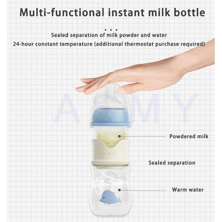Premium Newborn Baby Bottle – PPSU, Wide Mouth, 150ml-300ml, Removable Nipple, Sealed Isolation, Fast Milk Filling, Pink/Blue