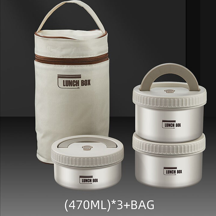 Premium Insulated Lunch Box Set – Portable Stackable Bento Box, Stainless Steel, Thermal Insulation, Keeps Food Warm or Cold,