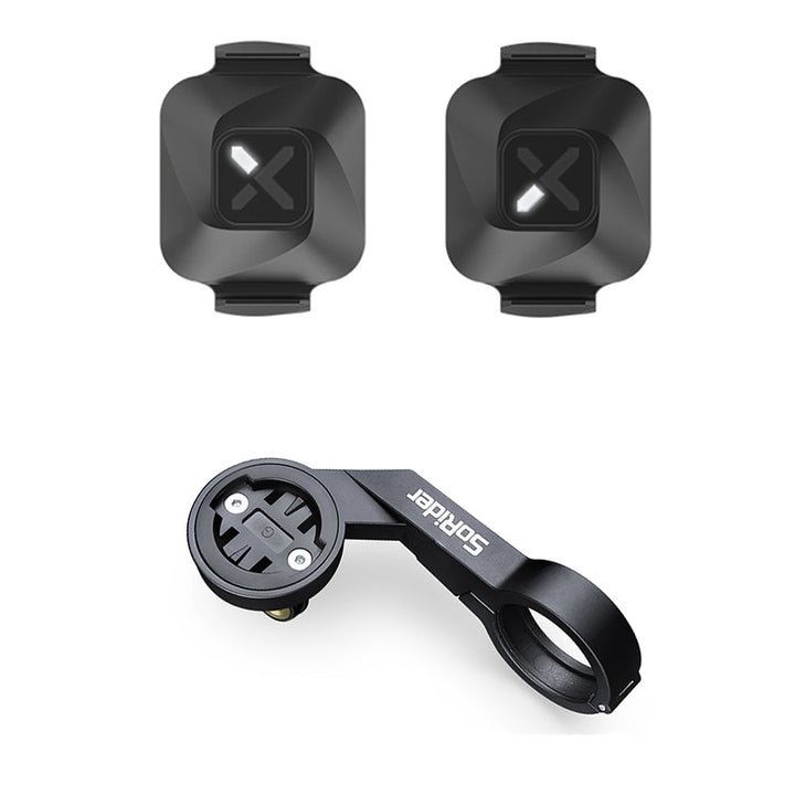 Premium Geschwindigkeits- und Trittfrequenzsensor für das Radfahren – X2 Herzfrequenzmonitor, S1 Fahrradcomputerhalterung, GPS-Kompatibilität für GARMIN, iGPSPORT, Bryton und mehr