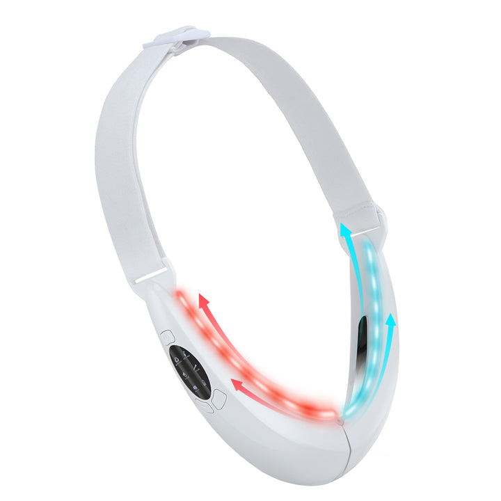 Luxus V-Gesichts-Massager – 5 Modi Rot- & Blaulicht Gesichtsbeauty-Gerät, Anti-Aging, Hautstraffung, Lifting V-Linie Instrument, Wiederaufladbar, Leichtes Design für Heim-Spa-Behandlungen