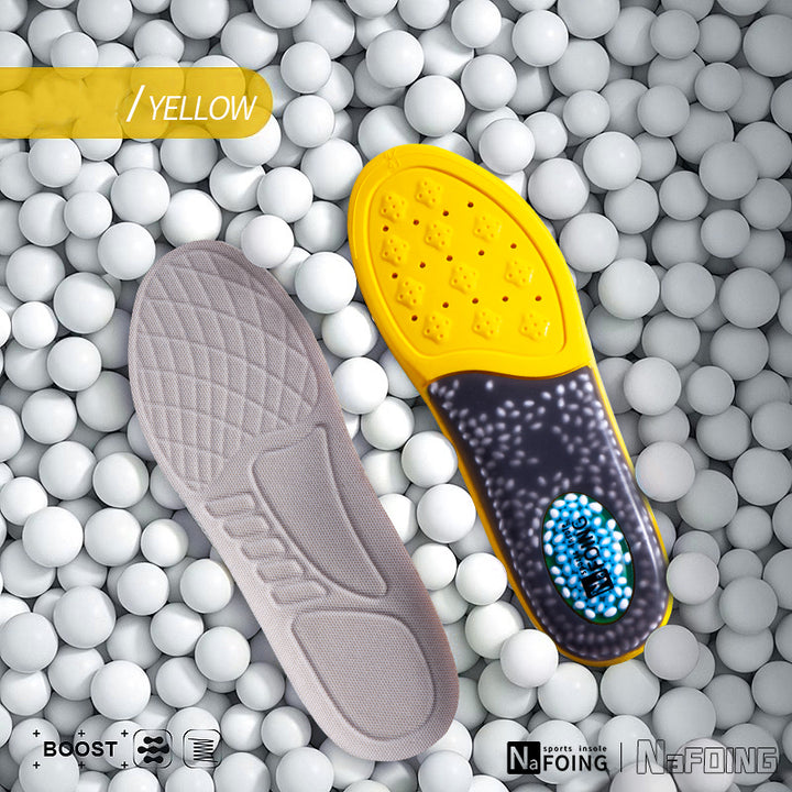 Premium Sport Insoles for Shoes - High Elasticity PU Memory Foam Air Cushion - Triple Shock Absorbing Sole Pad for Men, Women