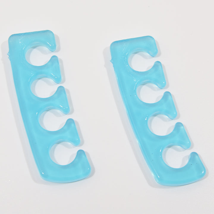 Premium Silikonzehenseparator (2 Stück) - Flexible Gelzehenabstandshalter für Nagellack & Pediküre - Weich, bequem und ideal für Hallux Valgus & Hammerzehen - 5 Farben verfügbar, Einheitsgröße passt den meisten