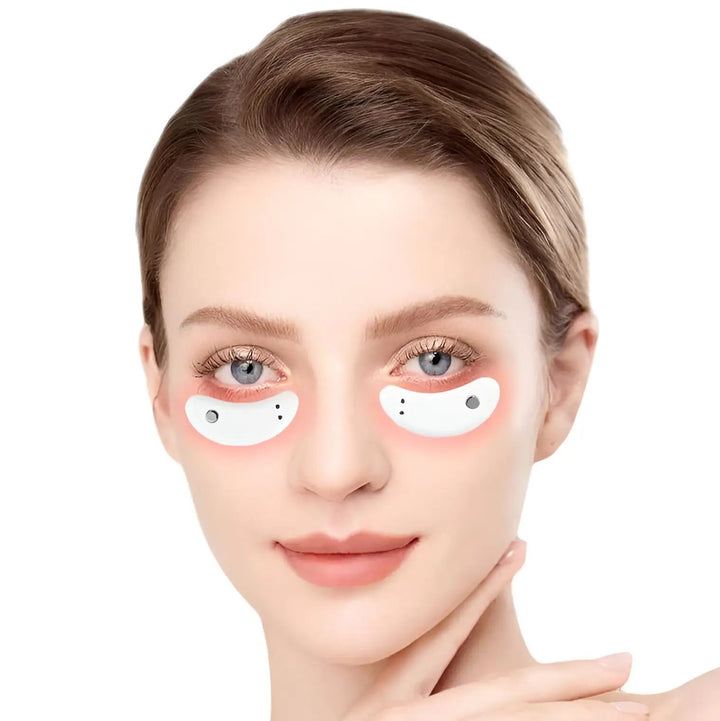 Premium LED Red Light Eye Therapy Massager with EMS and Gel Patches for Under Eye Wrinkle Treatment, 2 Modes, Rechargeable 