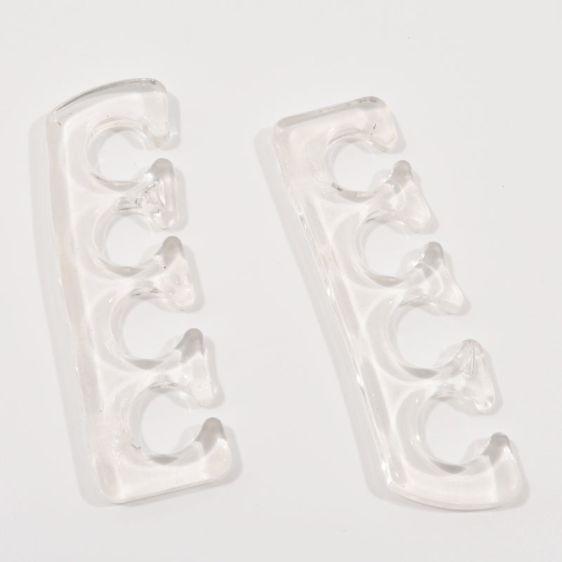 Premium Silikonzehenseparator (2 Stück) - Flexible Gelzehenabstandshalter für Nagellack & Pediküre - Weich, bequem und ideal für Hallux Valgus & Hammerzehen - 5 Farben verfügbar, Einheitsgröße passt den meisten