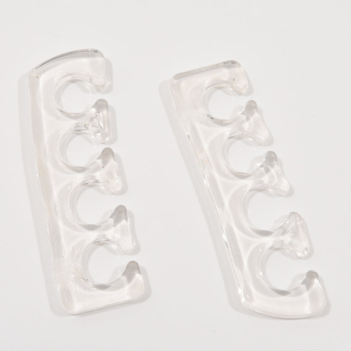 Premium Silikonzehenseparator (2 Stück) - Flexible Gelzehenabstandshalter für Nagellack & Pediküre - Weich, bequem und ideal für Hallux Valgus & Hammerzehen - 5 Farben verfügbar, Einheitsgröße passt den meisten