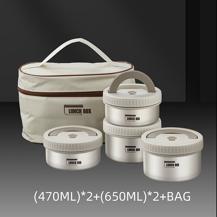 Premium Insulated Lunch Box Set – Portable Stackable Bento Box, Stainless Steel, Thermal Insulation, Keeps Food Warm or Cold,