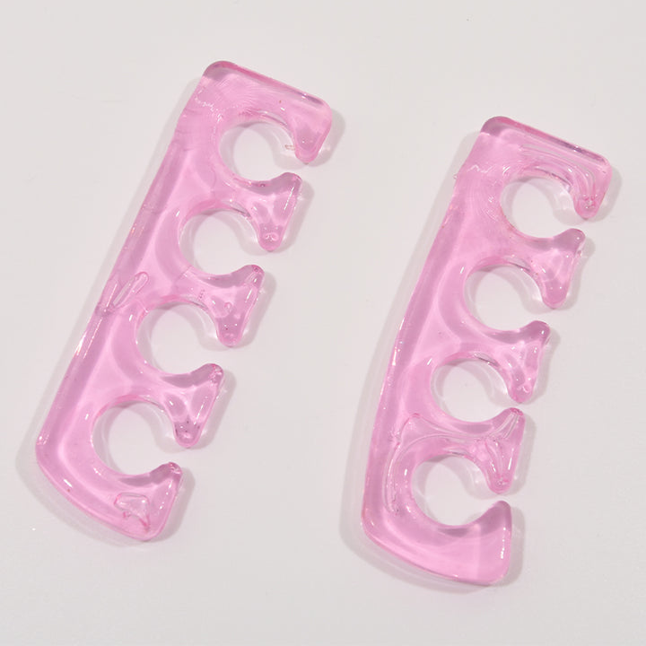 Premium Silikonzehenseparator (2 Stück) - Flexible Gelzehenabstandshalter für Nagellack & Pediküre - Weich, bequem und ideal für Hallux Valgus & Hammerzehen - 5 Farben verfügbar, Einheitsgröße passt den meisten