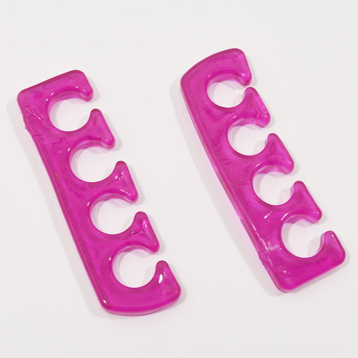 Premium Silikonzehenseparator (2 Stück) - Flexible Gelzehenabstandshalter für Nagellack & Pediküre - Weich, bequem und ideal für Hallux Valgus & Hammerzehen - 5 Farben verfügbar, Einheitsgröße passt den meisten