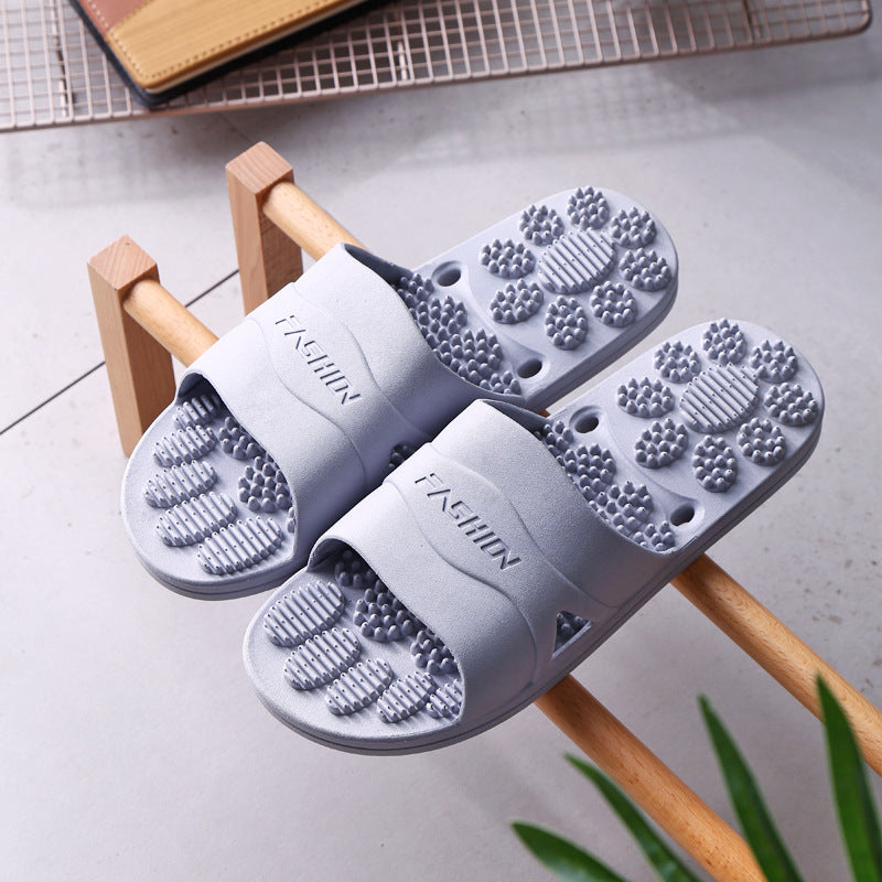 Premium Extra Große Akupunktur-Massage-Slipper – Rutschfestes Hohldesign für den Innenbereich und das Badezimmer, Bequeme Sohlenunterstützung für Männer und Frauen, Ideal für Entspannung und Fußtherapie