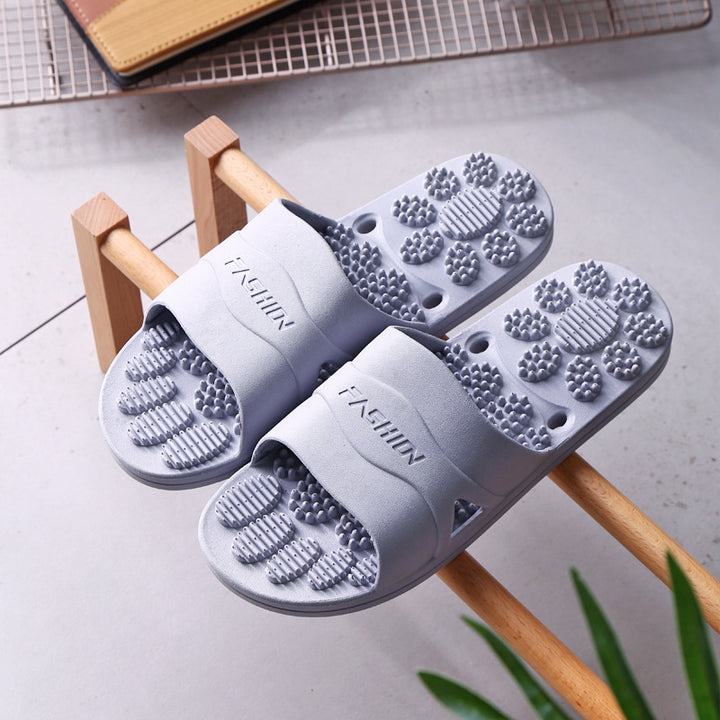Premium Extra Große Akupunktur-Massage-Slipper – Rutschfestes Hohldesign für den Innenbereich und das Badezimmer, Bequeme Sohlenunterstützung für Männer und Frauen, Ideal für Entspannung und Fußtherapie