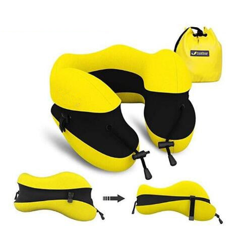 High-Quality U-Shape Memory Foam Travel Pillow with Adjustable Height, Comfortable Neck Support Pillow for Sleep, Ideal 