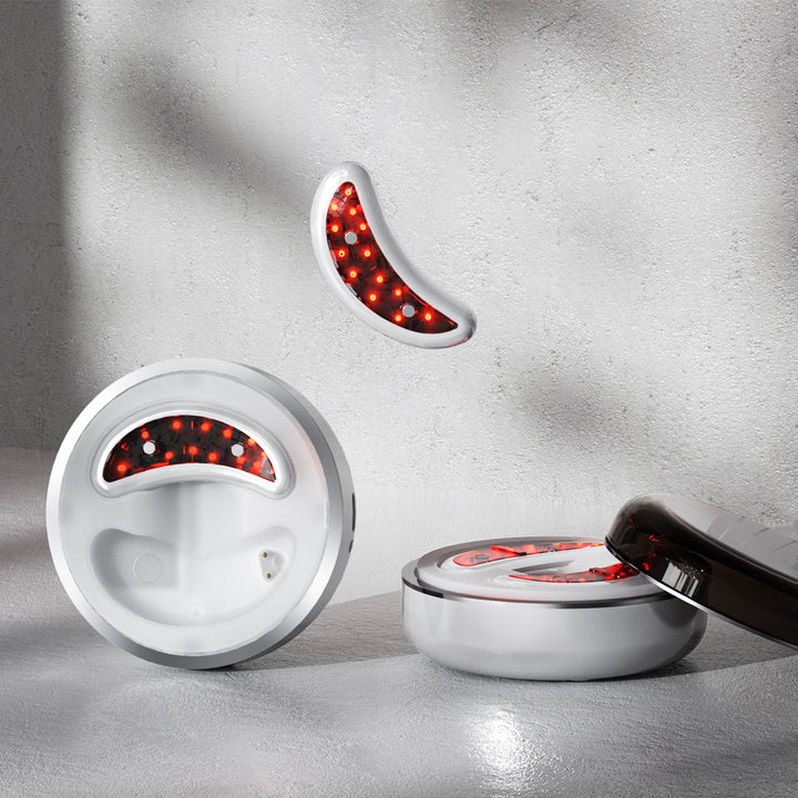 Premium LED Red Light Eye Therapy Massager with EMS and Gel Patches for Under Eye Wrinkle Treatment, 2 Modes, Rechargeable 