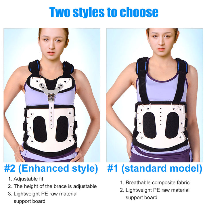 Premium TLSO Thoracic Full Back Brace for Kyphosis & Osteoporosis Relief, Adjustable Compression Support for Spinal Fractures