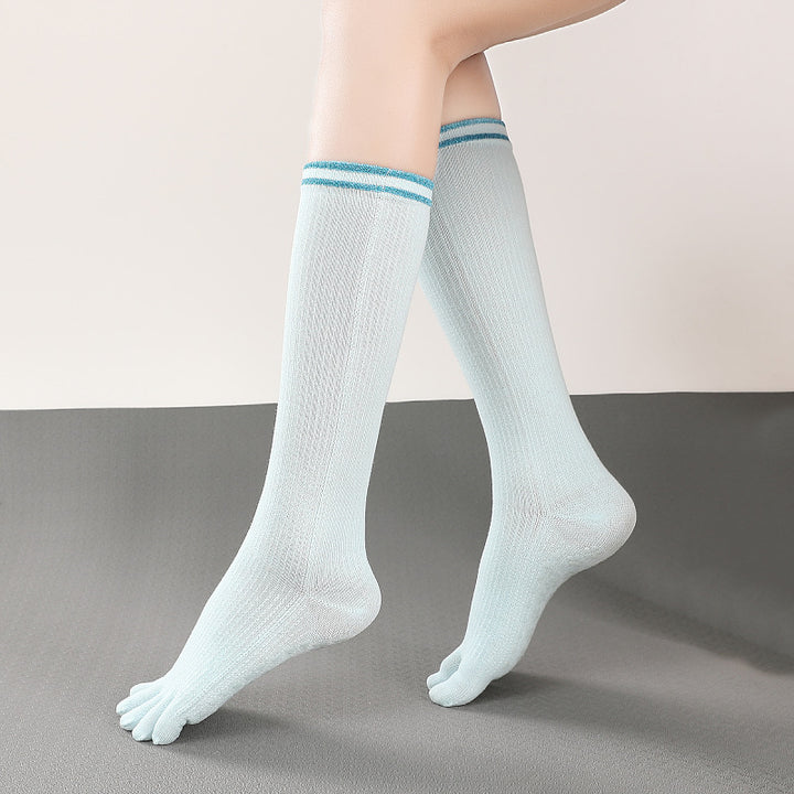 High-Quality Anti-Slip Yoga Socks for Women – Breathable Cotton, Ballet-Inspired Bandage Design, Perfect for Pilates, Dance