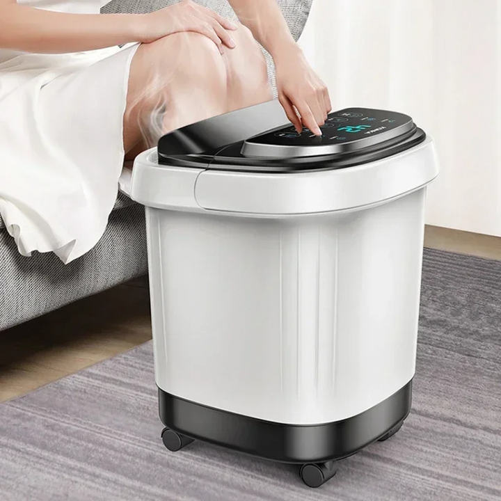 Premium Fußbad-Massager mit Wärme, 12 Rollen, digitale Steuerung, Pediküre-Stein für Akupressur-Shiatsu-Massage, Fußschmerzlinderung, einstellbare Temperatur, Fußbadtherapie für zu Hause