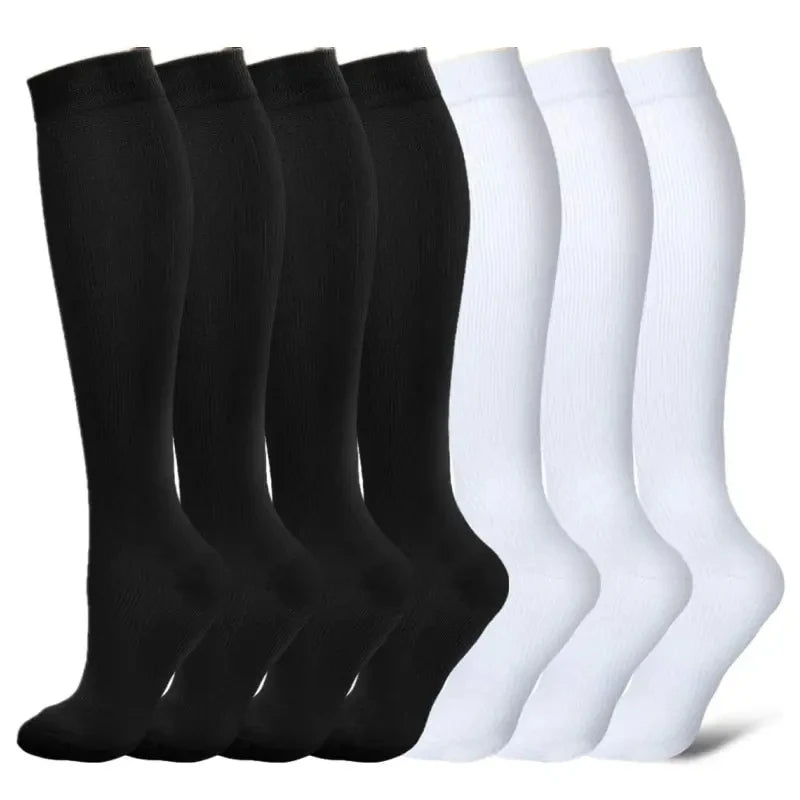 Premium Kompressionssocken für Männer und Frauen – Elastische Sport-, Lauf-, Wander-, Schwangerschafts- und Flugsocken für Krampfadern, geschwollene Beine, Marathonunterstützung