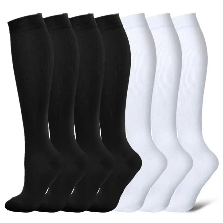 Premium Kompressionssocken für Männer und Frauen – Elastische Sport-, Lauf-, Wander-, Schwangerschafts- und Flugsocken für Krampfadern, geschwollene Beine, Marathonunterstützung