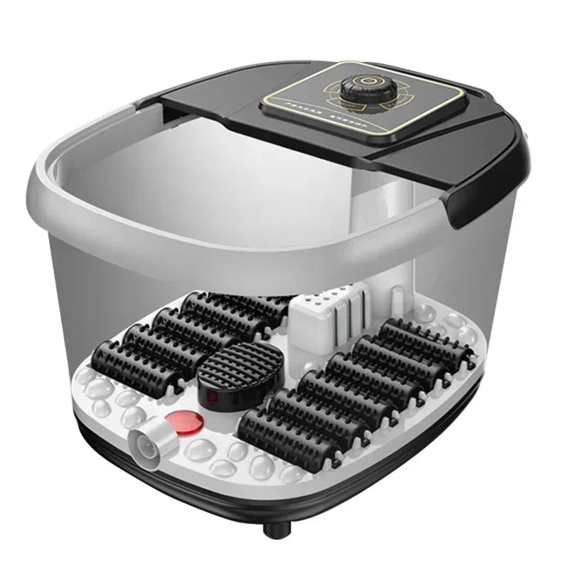 Premium Foot Spa Bath Massager with Heat, 12 Rollers, Digital Control, Pedicure Stone for Acupressure Shiatsu Massage, Foot  