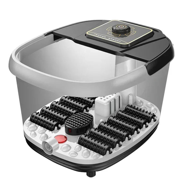 Premium Foot Spa Bath Massager with Heat, 12 Rollers, Digital Control, Pedicure Stone for Acupressure Shiatsu Massage, Foot  