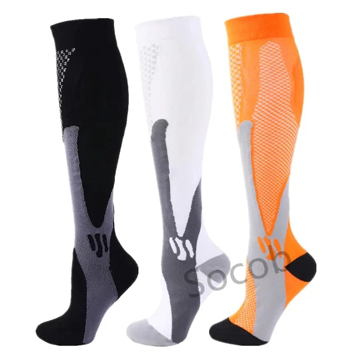 Premium Kompressionssocken für Männer und Frauen – Elastische Sport-, Lauf-, Wander-, Schwangerschafts- und Flugsocken für Krampfadern, geschwollene Beine, Marathonunterstützung
