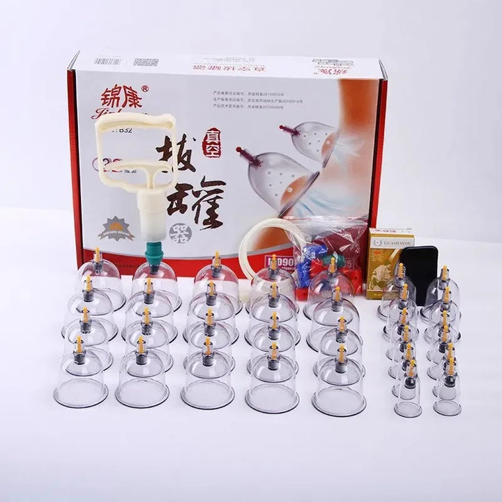 Premium Schröpfen Therapie Set – Professionelle Vakuum-Saugglocken für die traditionelle chinesische Medizin, Physiotherapie, Massage und Muskelentspannung, langlebige Kunststoffbehälter für den Heim- und professionellen Gebrauch
