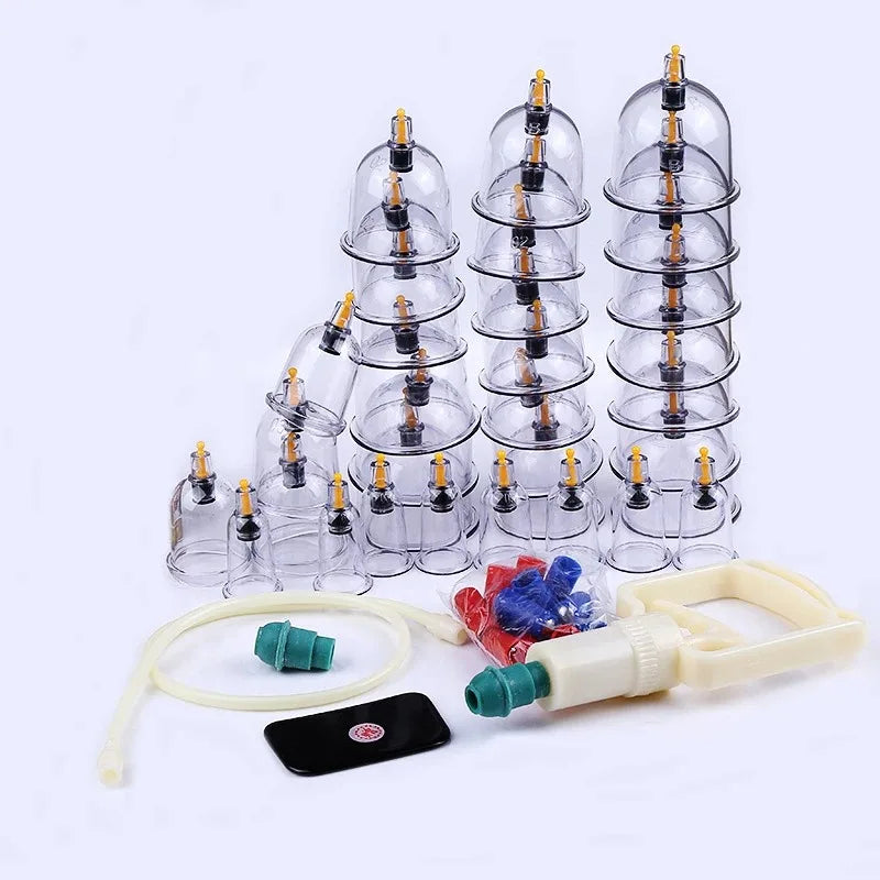 Premium Schröpfen Therapie Set – Professionelle Vakuum-Saugglocken für die traditionelle chinesische Medizin, Physiotherapie, Massage und Muskelentspannung, langlebige Kunststoffbehälter für den Heim- und professionellen Gebrauch