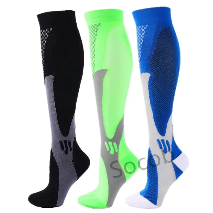 Premium Kompressionssocken für Männer und Frauen – Elastische Sport-, Lauf-, Wander-, Schwangerschafts- und Flugsocken für Krampfadern, geschwollene Beine, Marathonunterstützung