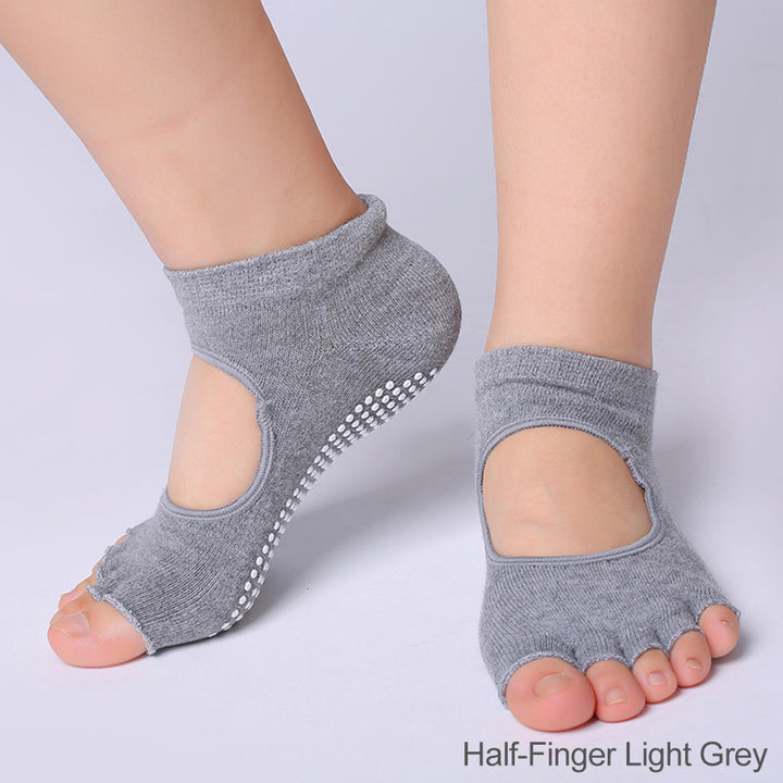 Premium Non-Slip Five-Toe Yoga Socks for Women – Colorful, Breathable, Cotton Dance & Sports Socks with Anti-Slip Grip
