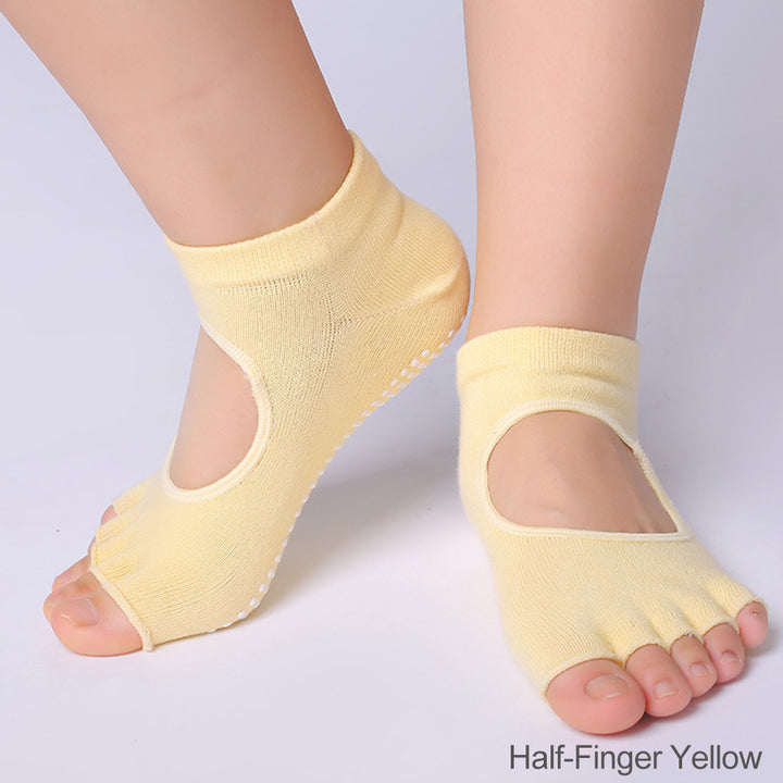 Premium Non-Slip Five-Toe Yoga Socks for Women – Colorful, Breathable, Cotton Dance & Sports Socks with Anti-Slip Grip