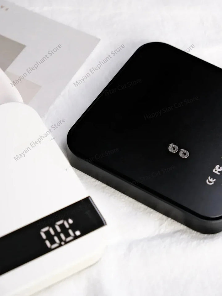 Premium Smart Espresso Coffee Scale – Auto Timer, USB Charging, Waterproof Non-Slip Pad, Perfect for Home and Cafe Baristas