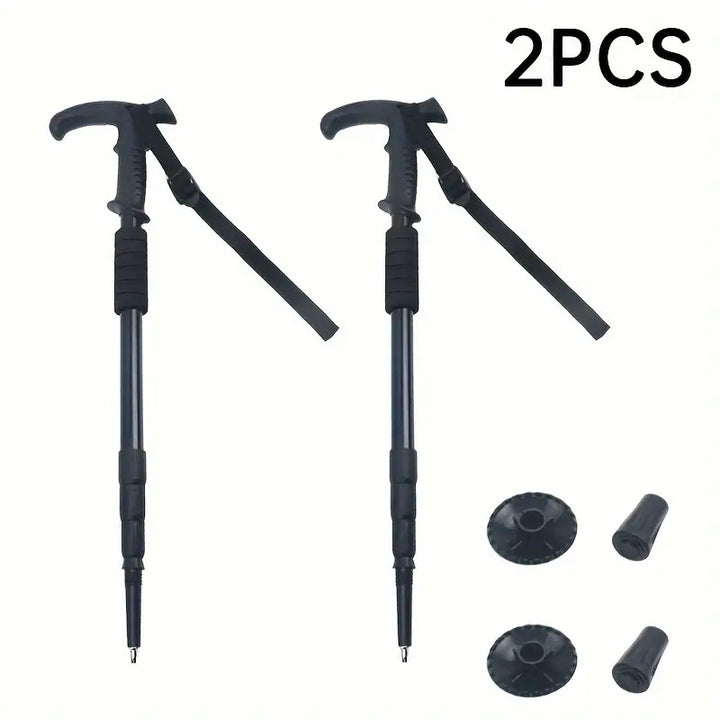 Premium Ultralight Folding Trekking Pole – Adjustable Telescopic Walking Stick, Aviation-Grade Aluminum Alloy, EVA Anti-Slip 