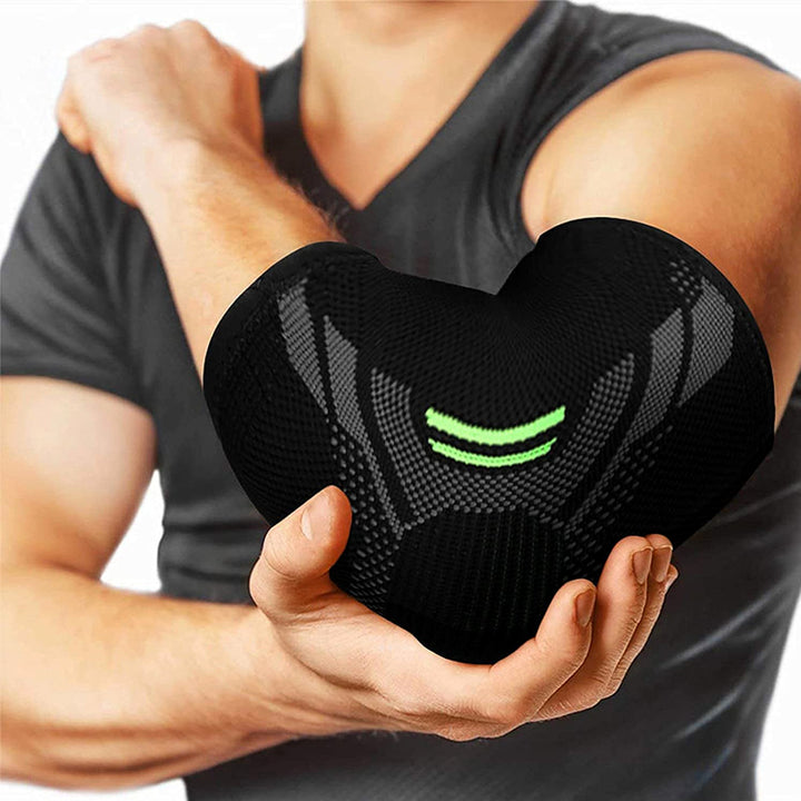 Premium Breathable Elastic Elbow Support Arm Sleeve for Basketball & Badminton – One-Piece Design, Comfortable & Protective,