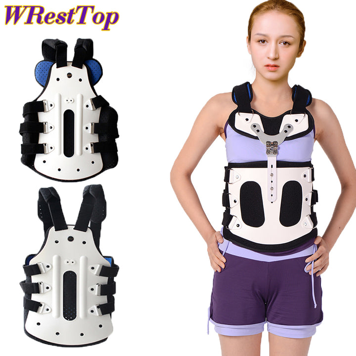 Premium TLSO Thoracic Full Back Brace for Kyphosis & Osteoporosis Relief, Adjustable Compression Support for Spinal Fractures