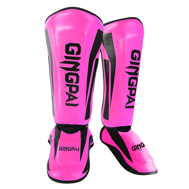 Premium Kickboxing Shin Guard Pads – Muay Thai, Boxing, MMA Leg Protector, Sanda, Wushu, Taekwondo Ankle Guards for Men 