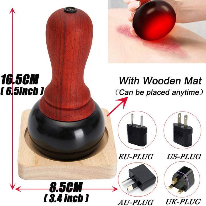 Premium Hot Stone Electric Gua Sha Massager for Skin Lift & Muscle Relaxation – Natural Bianstone, 5 Temperature Settings, 