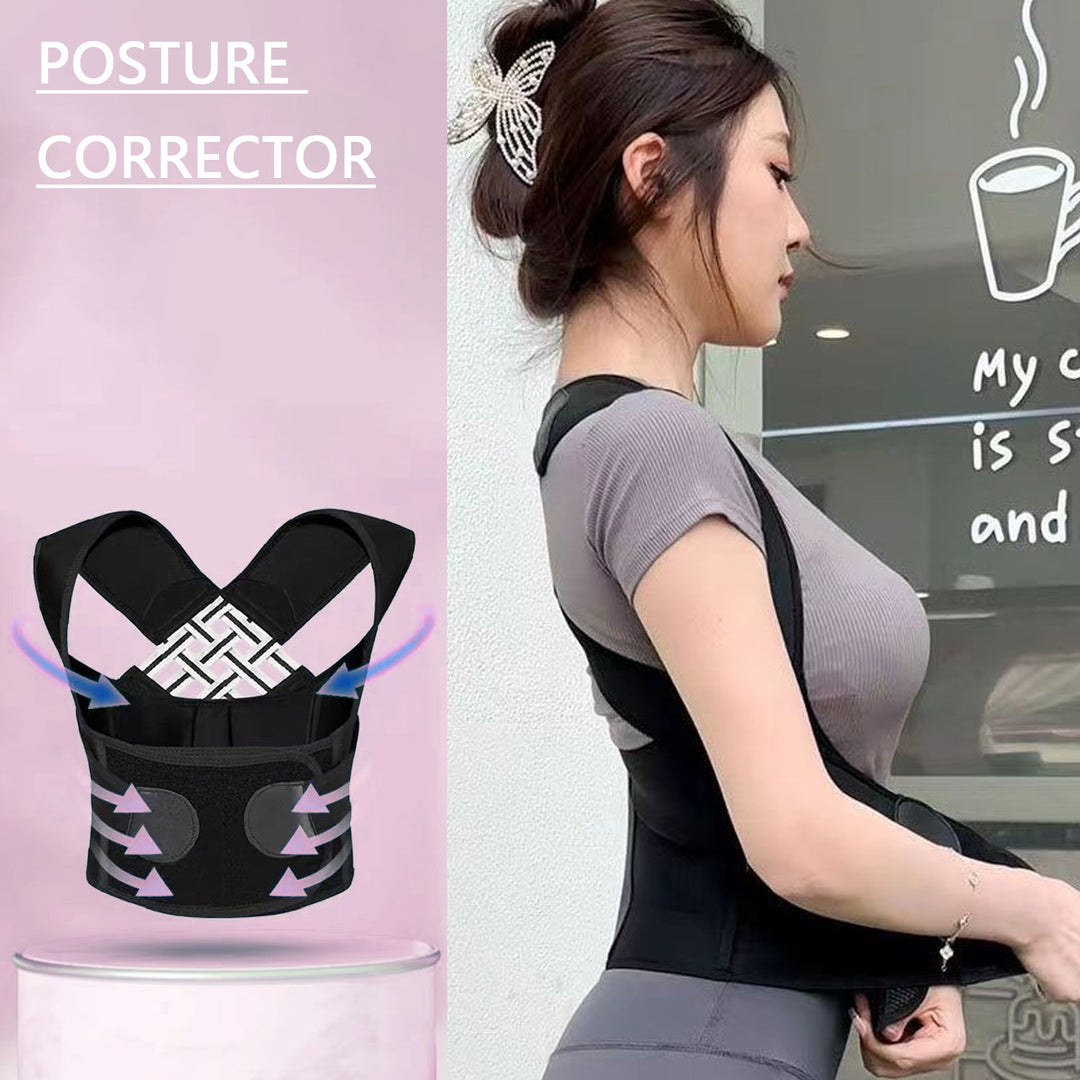 Premium Back Posture Corrector Brace for Women – Adjustable Shoulder Support Belt, Lightweight & Breathable Design for  