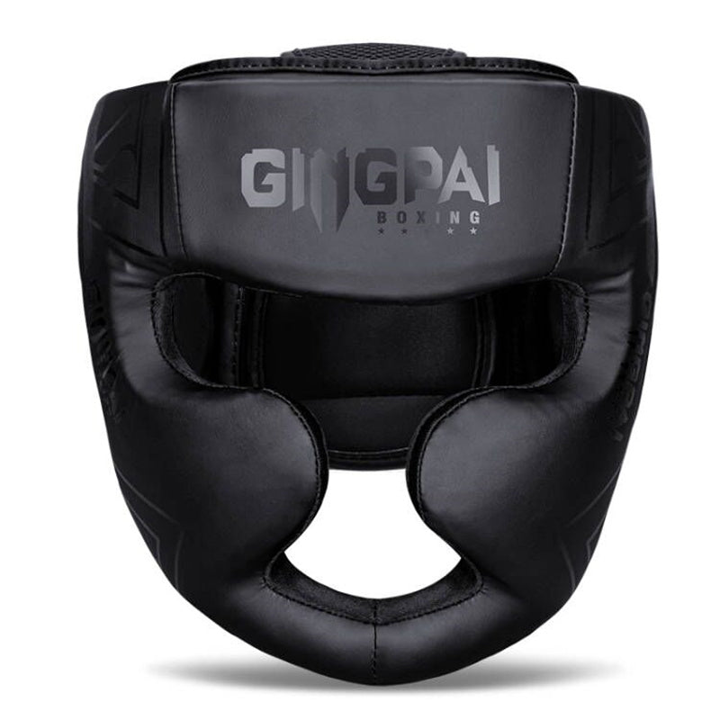Premium Kickboxing Helmet – Full Face Muay Thai, MMA, Karate, Sanda Training Headgear, PU Leather, Protective Guard for Men