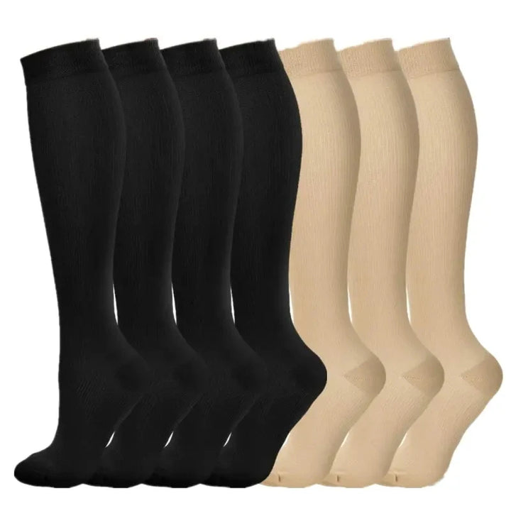 Premium Kompressionssocken für Männer und Frauen – Elastische Sport-, Lauf-, Wander-, Schwangerschafts- und Flugsocken für Krampfadern, geschwollene Beine, Marathonunterstützung