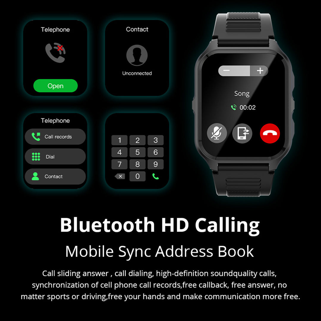 Premium Smartwatch with 1.96" Curved AMOLED Display, Bluetooth Calling, IP68 Waterproof, 100+ Sports Modes, AI Voice 
