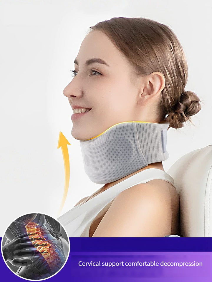 Premium Silicone Neck Brace for Cervical Pain Relief, Breathable & Waterproof Support Collar for Neck Injuries, Stiffness, 