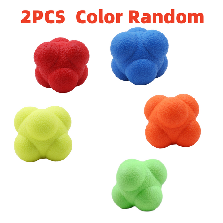 Premium Reaction Training Ball for Speed & Agility – Hexagonal Silicone Reflex Ball for Coordination & Sports Fitness  