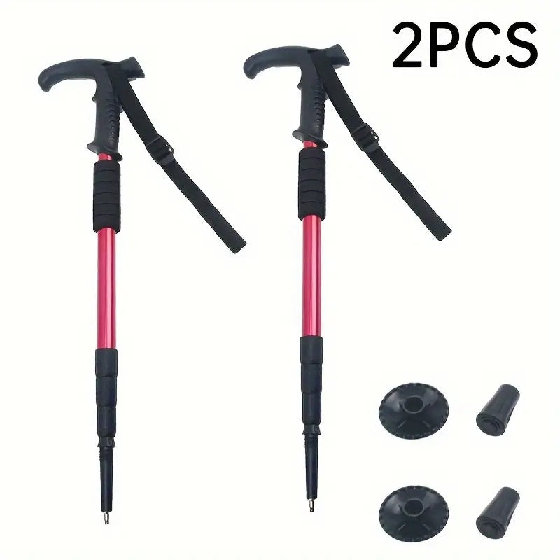 Premium Ultralight Folding Trekking Pole – Adjustable Telescopic Walking Stick, Aviation-Grade Aluminum Alloy, EVA Anti-Slip 