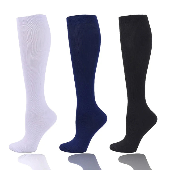 Premium Kompressionssocken für Männer und Frauen – Elastische Sport-, Lauf-, Wander-, Schwangerschafts- und Flugsocken für Krampfadern, geschwollene Beine, Marathonunterstützung