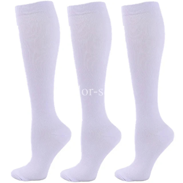 Premium Kompressionssocken für Männer und Frauen – Elastische Sport-, Lauf-, Wander-, Schwangerschafts- und Flugsocken für Krampfadern, geschwollene Beine, Marathonunterstützung