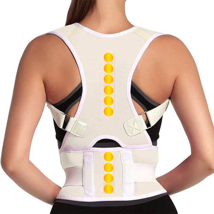 Premium Magnetic Therapy Posture Corrector for Scoliosis and Lumbar Support - Pain Relief Back Brace for Men and Women, 