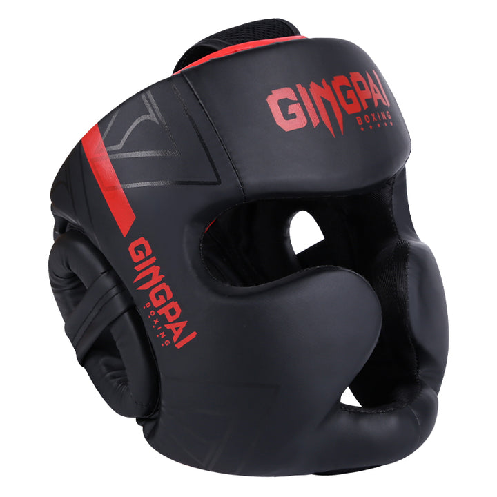 Premium Kickboxing Helmet – Full Face Muay Thai, MMA, Karate, Sanda Training Headgear, PU Leather, Protective Guard for Men