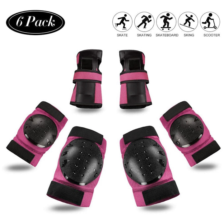 Premium Protective Gear Set for Kids & Adults – Knee Pads, Elbow Pads, Wrist Guards for Skateboarding, Roller Skating, 