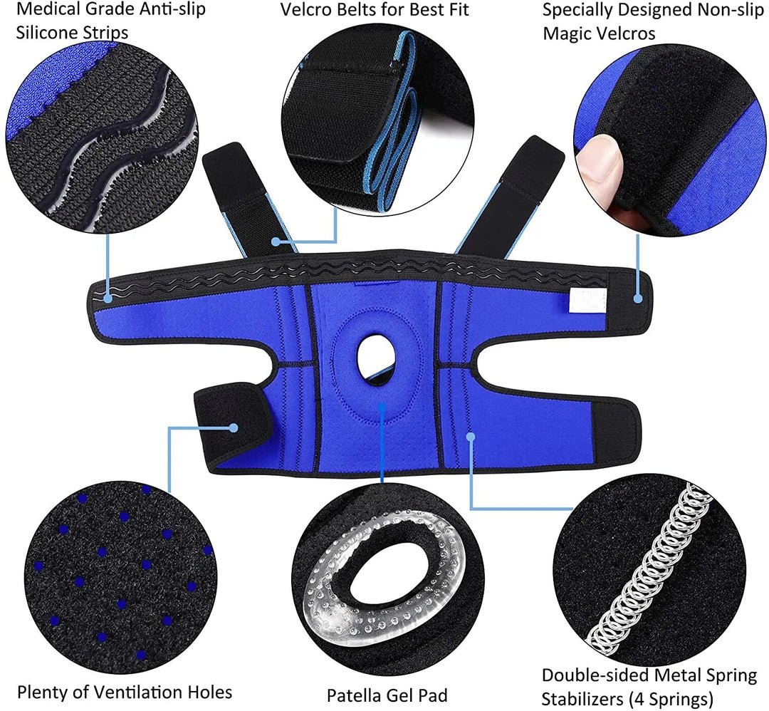 Premium Hinged Knee Brace for Pain Relief & Support, Copper Stabilizers for ACL, Meniscus Tear, Arthritis, Adjustable Open 